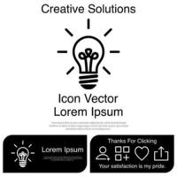 Bulb Lamp Icon Vector EPS 10