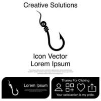 Fishing Hook Icon Vector EPS 10