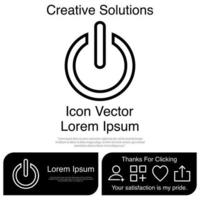 Power Button Icon Vector EPS 10