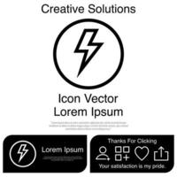 Lightning Light Mark icon Vector EPS 10