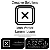 X Button icon Vector EPS 10