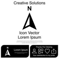 Compass Point Icon Vector EPS 10