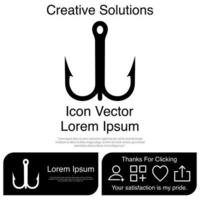 Fishing Hook Icon Vector EPS 10