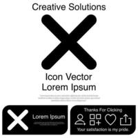 x botón icono vector eps 10
