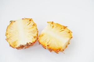 Exotic fruit baby pineapple isolated on white background. Healthy eating dieting food. photo