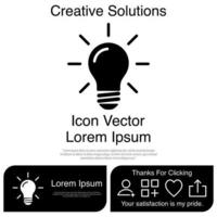 Bulb Lamp Icon Vector EPS 10