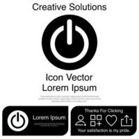 Power Button Icon Vector EPS 10