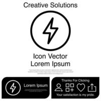 Lightning Light Mark icon Vector EPS 10