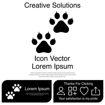 Animal Paw Icon Vector EPS 10