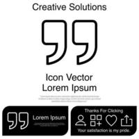 Quotation Icon Vector EPS 10