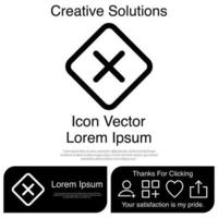 X Button icon Vector EPS 10