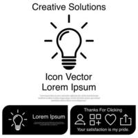 Bulb Lamp Icon Vector EPS 10