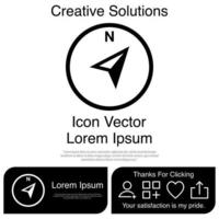 Compass Point Icon Vector EPS 10