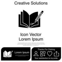 libro lápiz icono vector eps 10