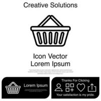 Market Basket Icon Vector EPS 10