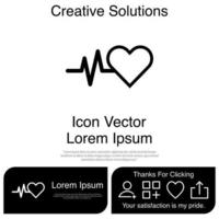 Pulse Heartbeat Icon Vector EPS 10