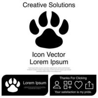 Animal Paw Icon Vector EPS 10