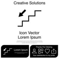 Stairs Down Icon Vector EPS 10