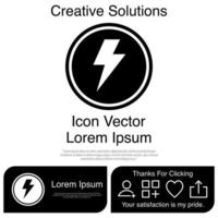 rayo luz marca icono vector eps 10