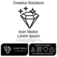 icono de diamante eps vectoriales 10 vector