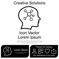 cabeza, icono, vector, eps, 10 vector