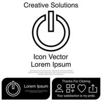 Power Button Icon Vector EPS 10