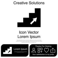 Stairs Up Icon Vector EPS 10