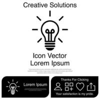 Bulb Lamp Icon Vector EPS 10