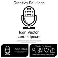 icono de micrófono eps vectoriales 10 vector