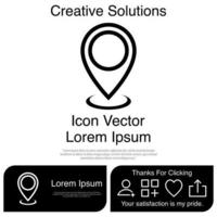 Pin Checking Icon Vector EPS 10