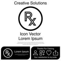 RX sign Icon Vector EPS 10