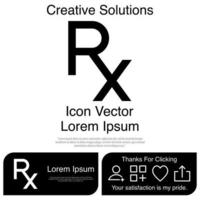 icono de signo rx eps vectoriales 10 vector