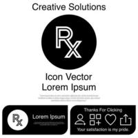 RX sign Icon Vector EPS 10