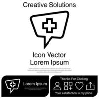 hablar de medicina icono vector eps 10