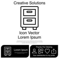 File Cabinet Icon Vector EPS 10