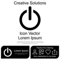 Power Button Icon Vector EPS 10