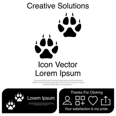 Animal Paw Icon Vector EPS 10