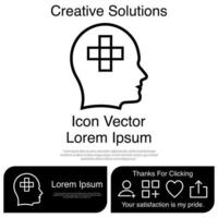 cabeza, icono, vector, eps, 10 vector