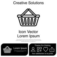 Market Basket Icon Vector EPS 10