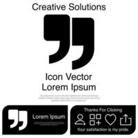 Quotation Icon Vector EPS 10