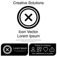 X Button icon Vector EPS 10