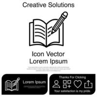 Book Pencil Icon Vector EPS 10