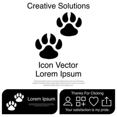 Animal Paw Icon Vector EPS 10