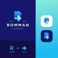 letter r logo template vector