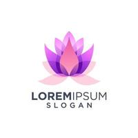 salón de spa de belleza con logotipo de flor de loto vector