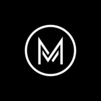 monogram letter m logo template vector