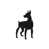 silueta perro diseño vector ilustración