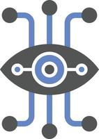 estilo de icono de ojo biónico vector