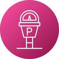 Parking Meter Icon Style vector