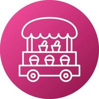 Ice Cream Stall Icon Style vector